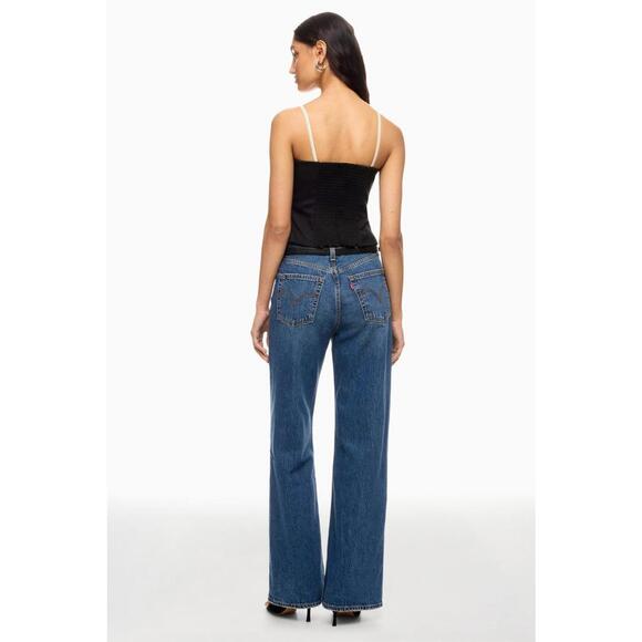 Reformation Black Melanie Top Size 4 with Stain - Picture 3 of 6